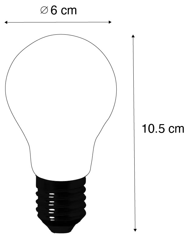 Zestaw 5 żarówek LED E27 A60 przezroczyste 4,9W 1055lm 2700K