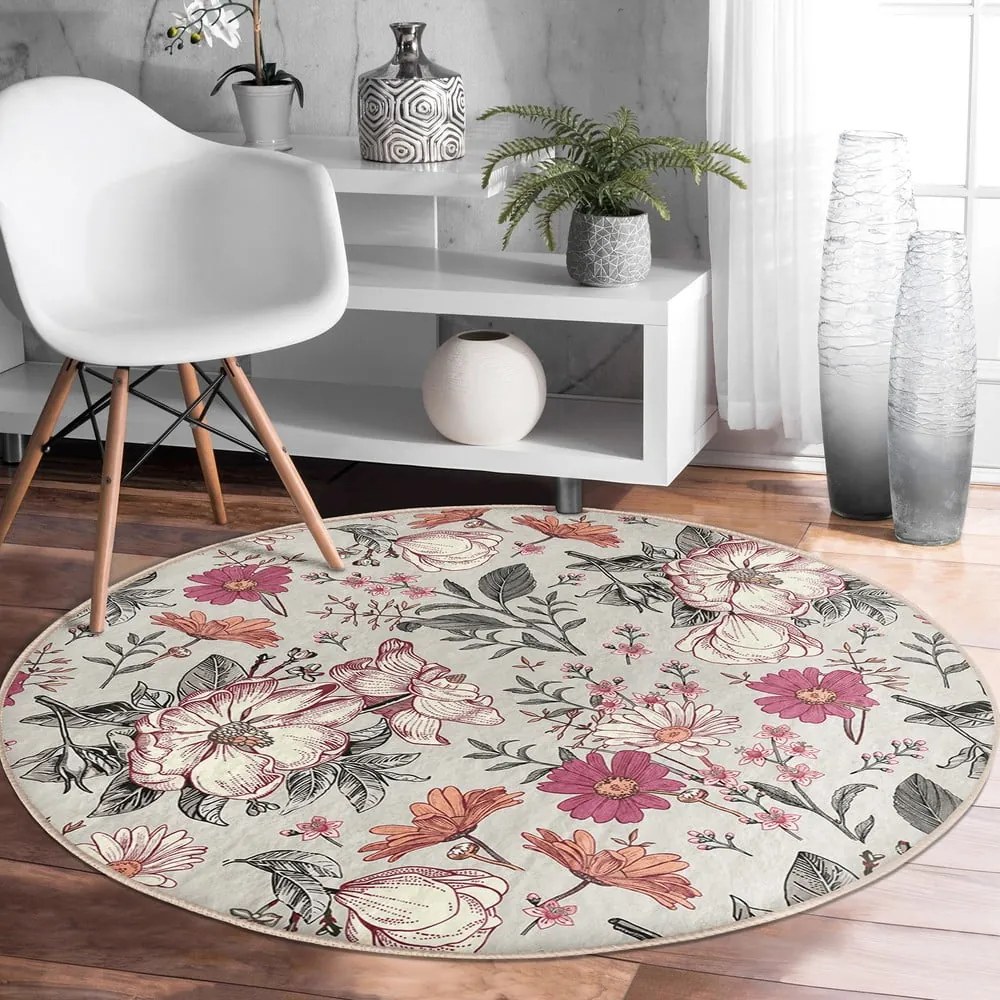 Okrągły dywan odpowiedni do prania i robotów sprzątających ø 120 cm Comfort – Mila Home