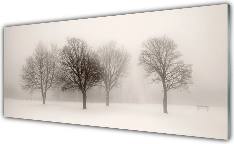 Panel Szklany Zimowa Cisza W Lesie
