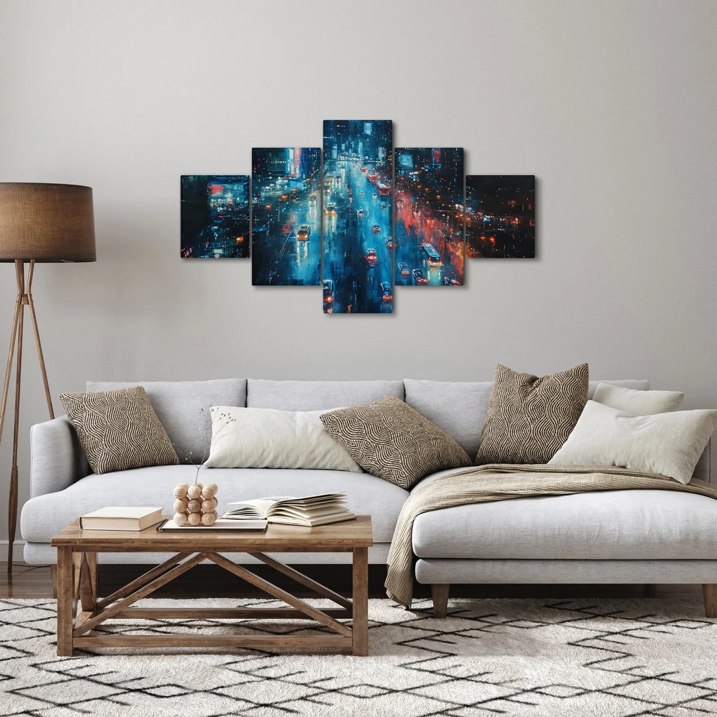 Obraz - Duże miasto, obraz olejny (125x70 cm)