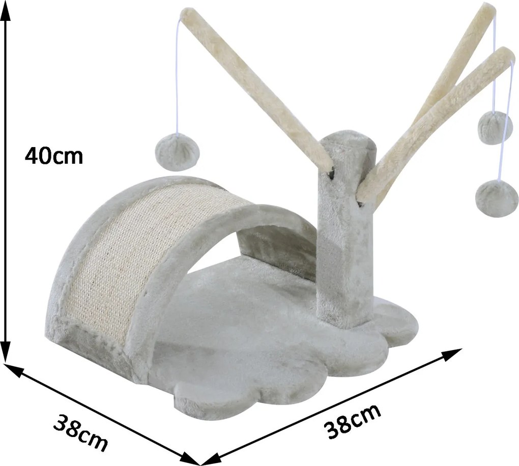 PawHut Drapak dla kota z sizalu Jasnoszary model do wspinania i ostrzenia pazurów | Aosom PL