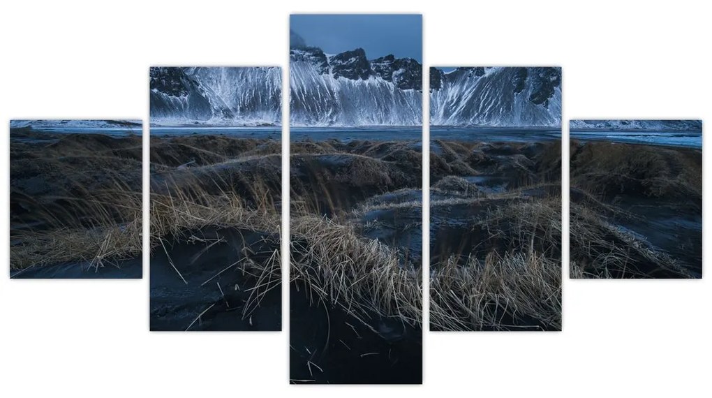 Obraz z widokiem na islandzkie szczyty (125x70 cm)