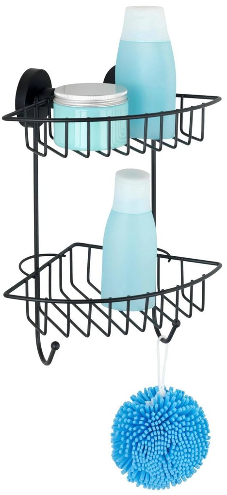 Półka pod prysznic BARI Vacuum-Loc, dwupoziomowa, metalowa, WENKO