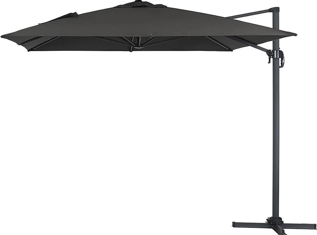 Parasol ogrodowy "Sun 4" - Z aluminium - Prostokątny - 3 x 4 m - Czarny