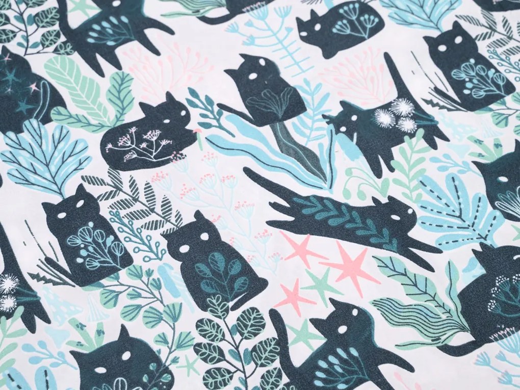 PrzytulneMieszkanie.pl PrzytulneMieszkanie.pl Pościel z mikrowłókna CREEPY CATS kolorowa Rozmiar pościeli: 70 x 90 cm | 140 x 200 cm