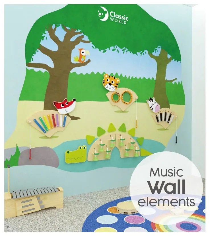Classic world edu muzyczna tablica ścienna zebra