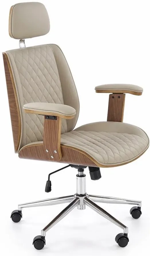 Fotel beżowy obrotowy do komputera G6-S67