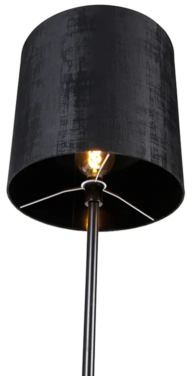 Nowoczesna lampa podłogowa Czarny abażur Czarny 40 cm - Simplo Nowoczesny Oswietlenie wewnetrzne