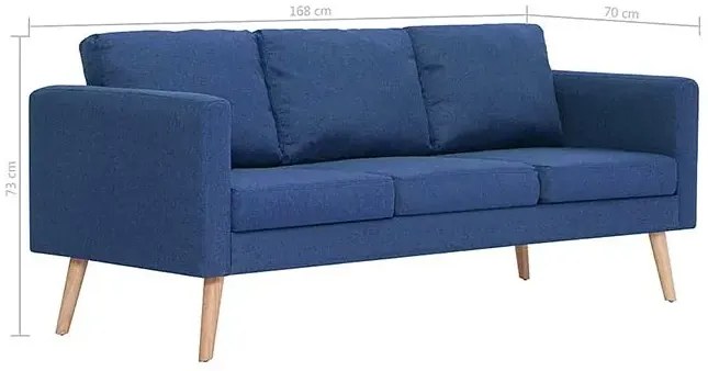 Trzyosobowa niebieska kanapa - Imex 3X