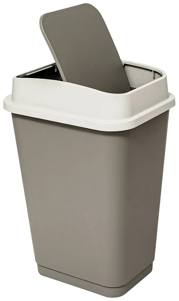 Kosz na śmieci z uchylaną pokrywą PLASTIC, 50 l