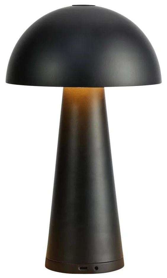 Markslöjd 108655 - LED Ściemnialna lampa akumulatorowa FUNGI LED/1,5W/5V IP44 czarny