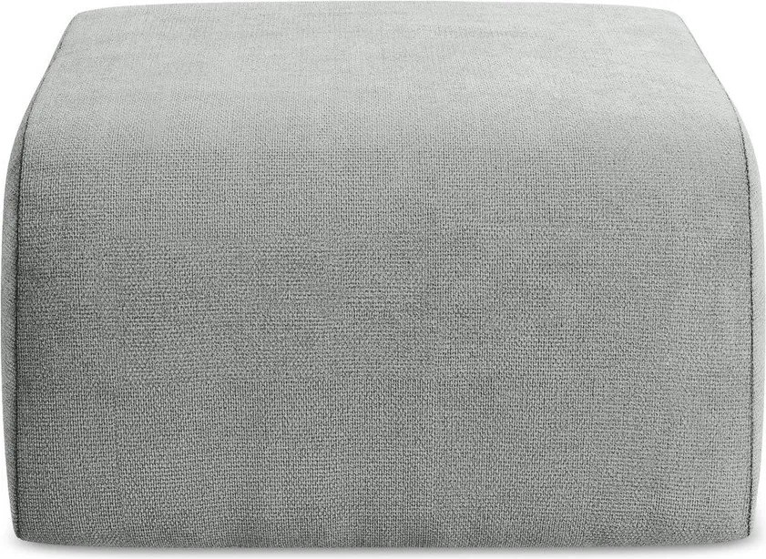 Szary podnóżek z tkaniny szenilowej Lani – Makamii