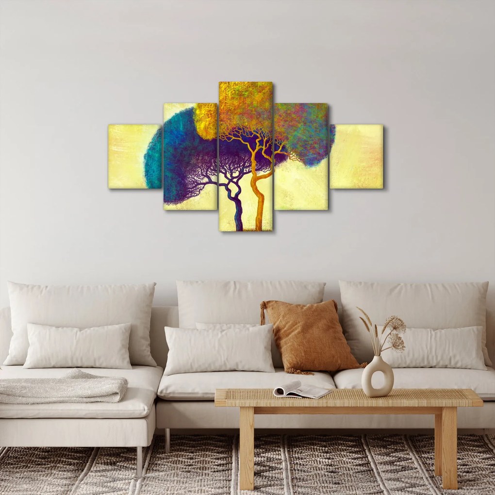 Obraz - Drzewa na wzgórzu (125x70 cm)
