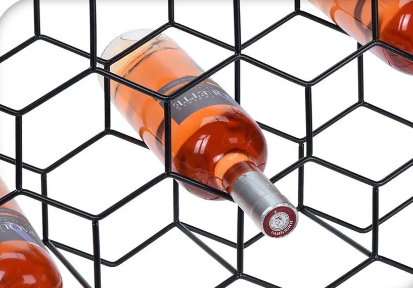 Stojak na wino, 11 butelek, metalowy