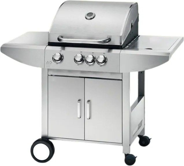 Grill gazowy ze stali nierdzewnej Wellington + palnik boczny + igła elektryczna-rożen GRATIS