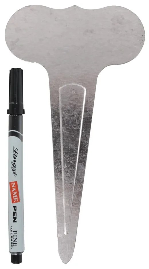 Komplet 6 etykiet ogrodowych i flamastra Esschert Design Smooth