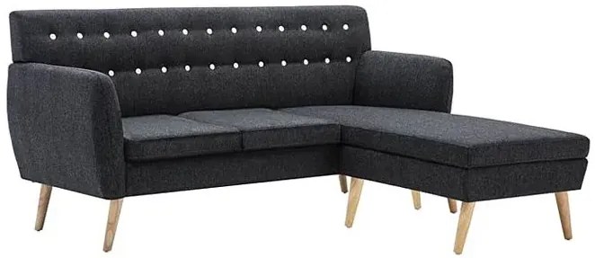 Tapicerowana pikowana sofa ciemnoszaraF5-B82