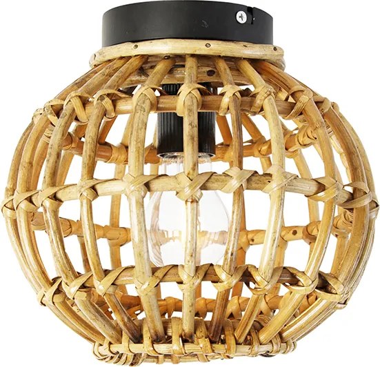 Rustykalna lampa sufitowa bambusowa 25 cm - Canna