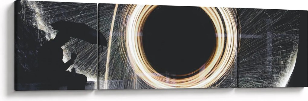 Obraz - Pokaz świateł w deszczu (170x50 cm)