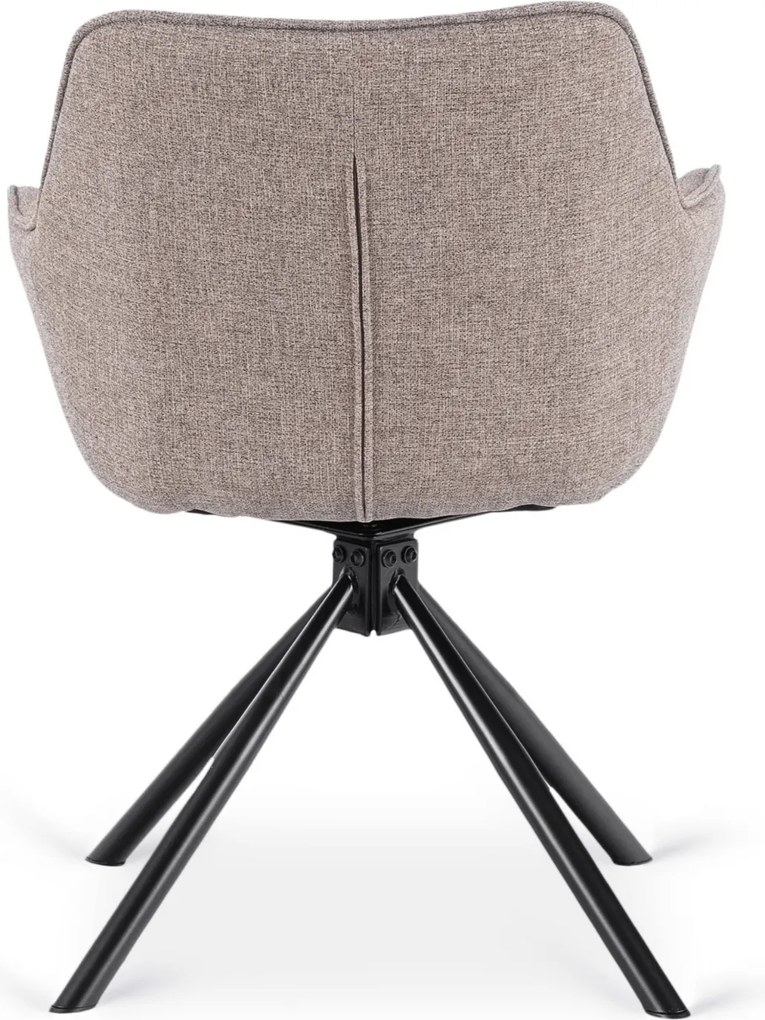 Krzesło Tapicerowane Obrotowe PEONY 2 Cappuccino Nowoczesne Loft