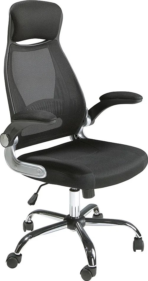 Czarne obrotowe krzesło biurowe z tkaniny 4140 ANGEL CERDA