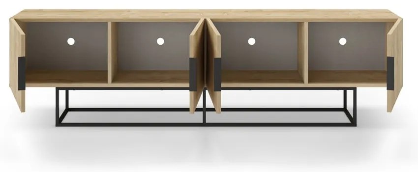 Szafka pod TV w dekorze dębu 200x55 cm Titan – Marckeric