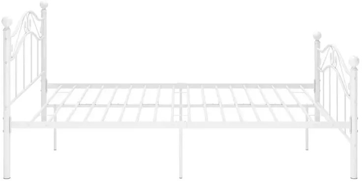 Białe metalowe łóżko pojedyncze 120x200 cm H4-N05