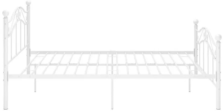Białe metalowe łóżko pojedyncze 120x200 cm - Iroz