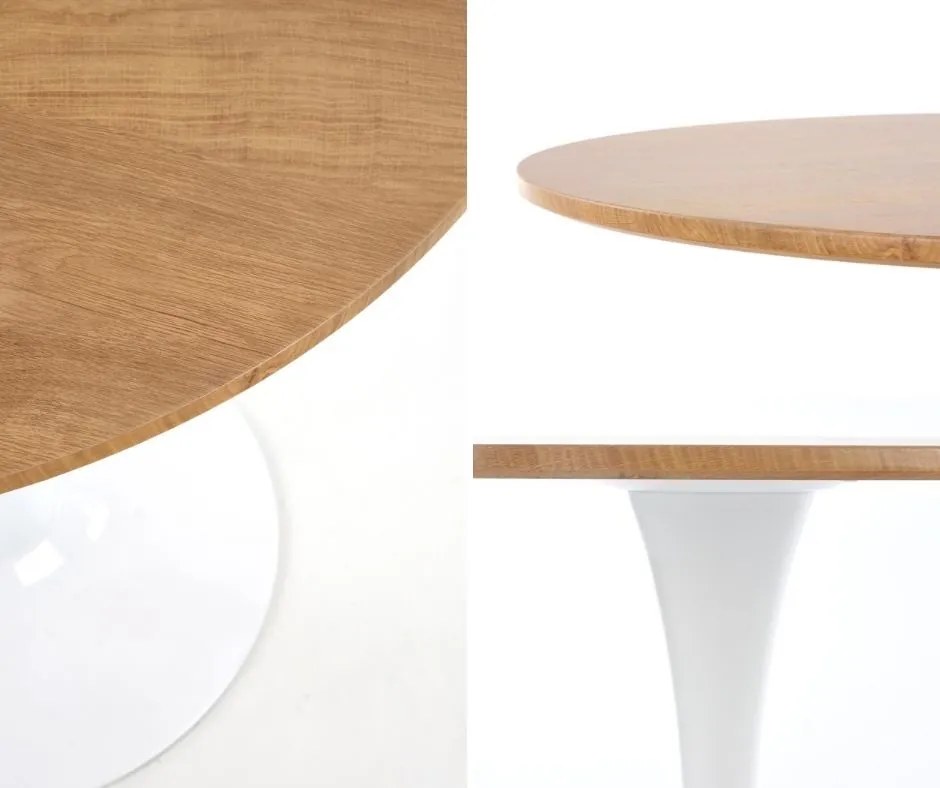 Designerski stół okrągły na jednej nodze Sting