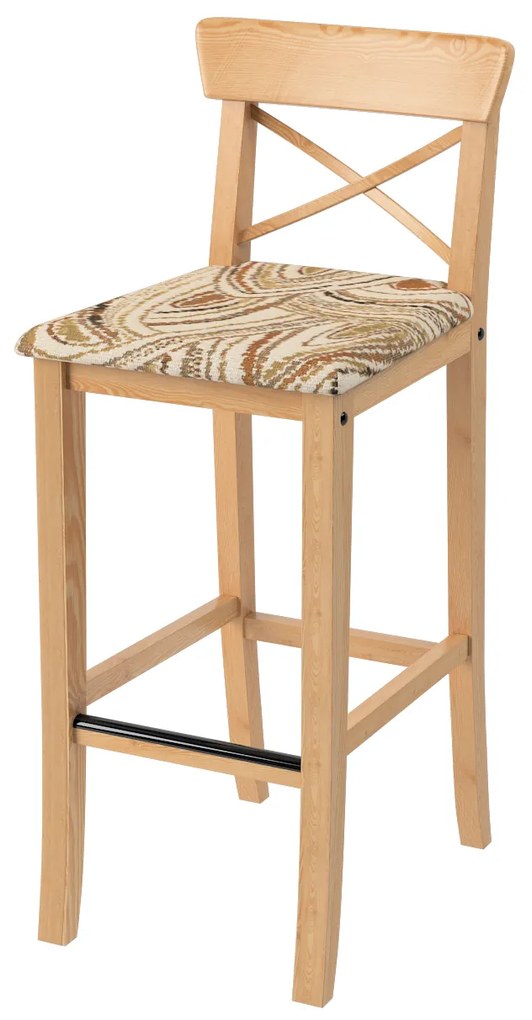 Pokrowiec na krzesło barowe Ingolf z tapicerowanym siedziskiem