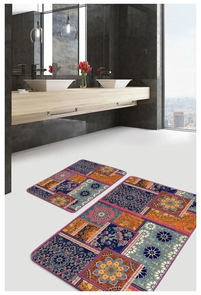 Aksamitne dywaniki łazienkowe zestaw 2 szt. 60x100 cm – Mila Home