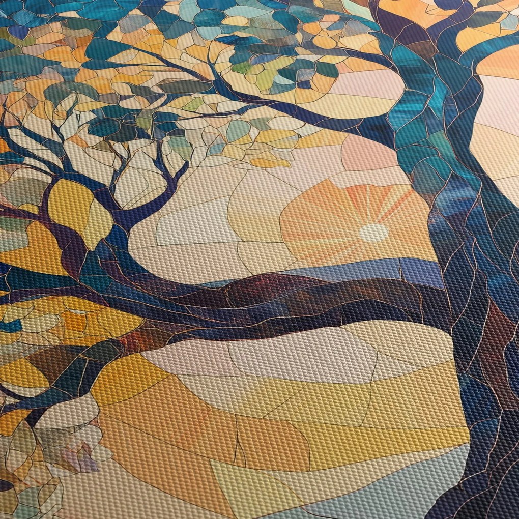 Obraz – Mozaika – słońce i drzewo II. (70x50 cm)