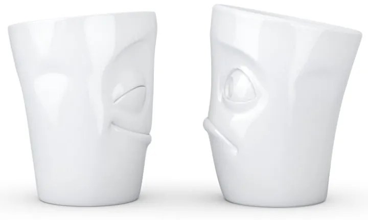 Zestaw 2 białych kubków z porcelany 58products