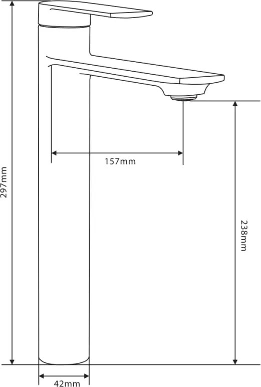 Mexen Zero bateria umywalkowa wysoka, chrom - 71110-00