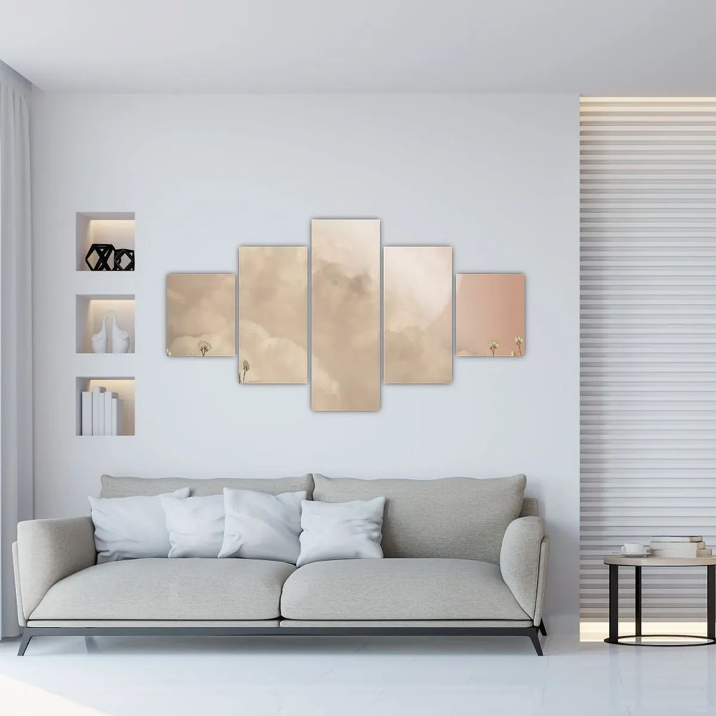 Obraz - Różowa pełnia księżyca (125x70 cm)