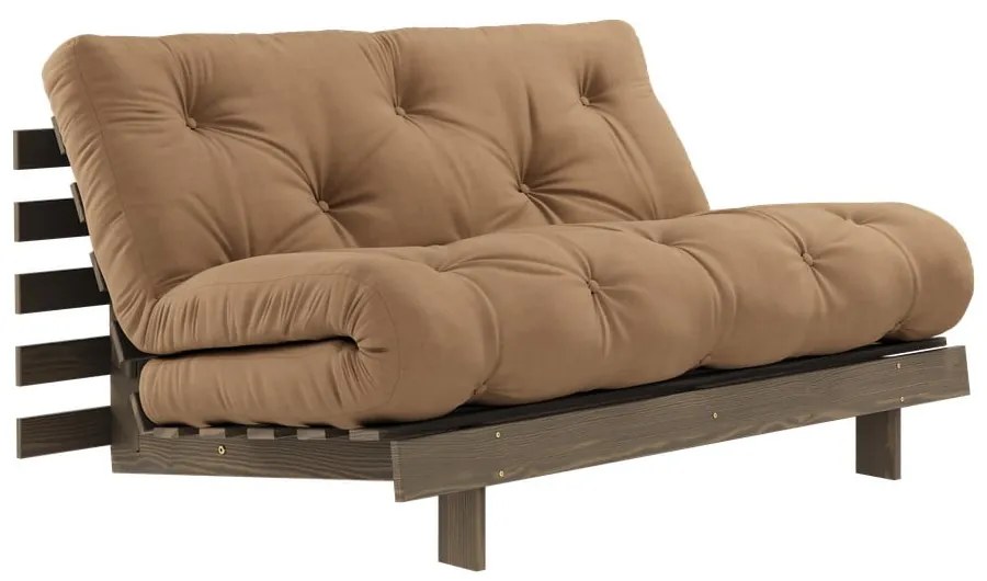 Jasnobrązowa rozkładana sofa 140 cm Roots – Karup Design