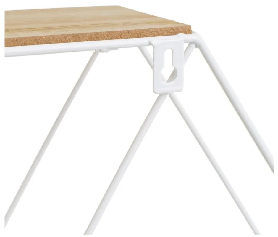 Biało-naturalna piętrowa półka 50 cm – Casa Selección