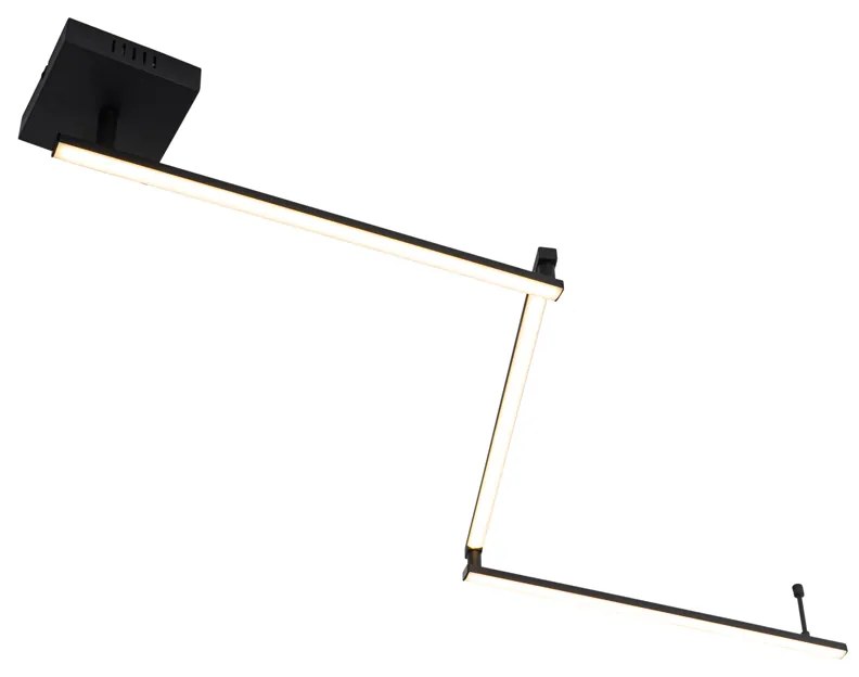 Lampa sufitowa czarna 150,8 cm z wbudowanym LED 3-stopniowy ściemniacz regulowany - AnnuschkaDesignerski Oswietlenie wewnetrzne