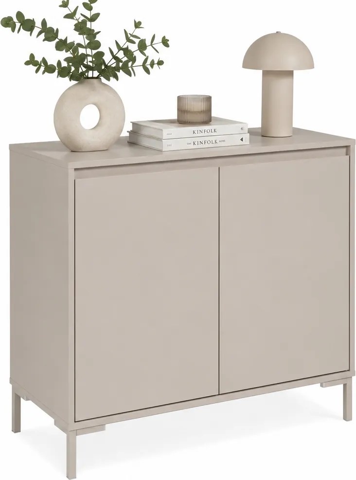 Beżowa komoda Korsika 81 cm, dwudrzwiowa