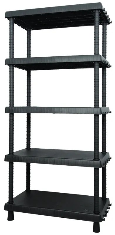 Plastikowy regał z regulowaną wysokością półek, 1645 x 820 x 400 mm