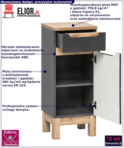 Półsłupek łazienkowy lakierowany N2-M63