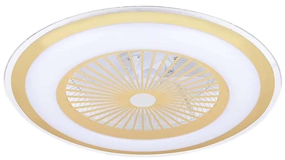 LED sufitowa lampa z wentylatorem ZEPHYR LED/48W/230V złota + DO
