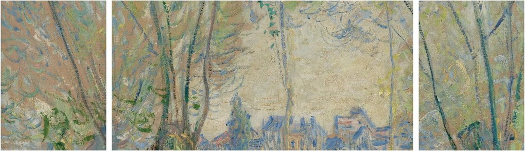 Obraz - Claude Monet, Woman Seated under the Willows, reprodukcje (170x50 cm)