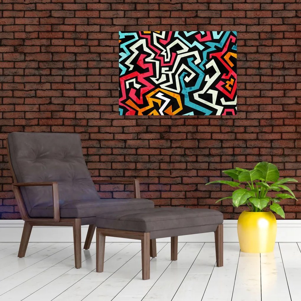 Obraz abstrakcji graficznej (70x50 cm)