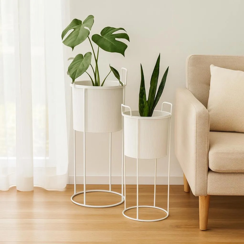 Kwietniki metalowe IDEM, 2 sztuki