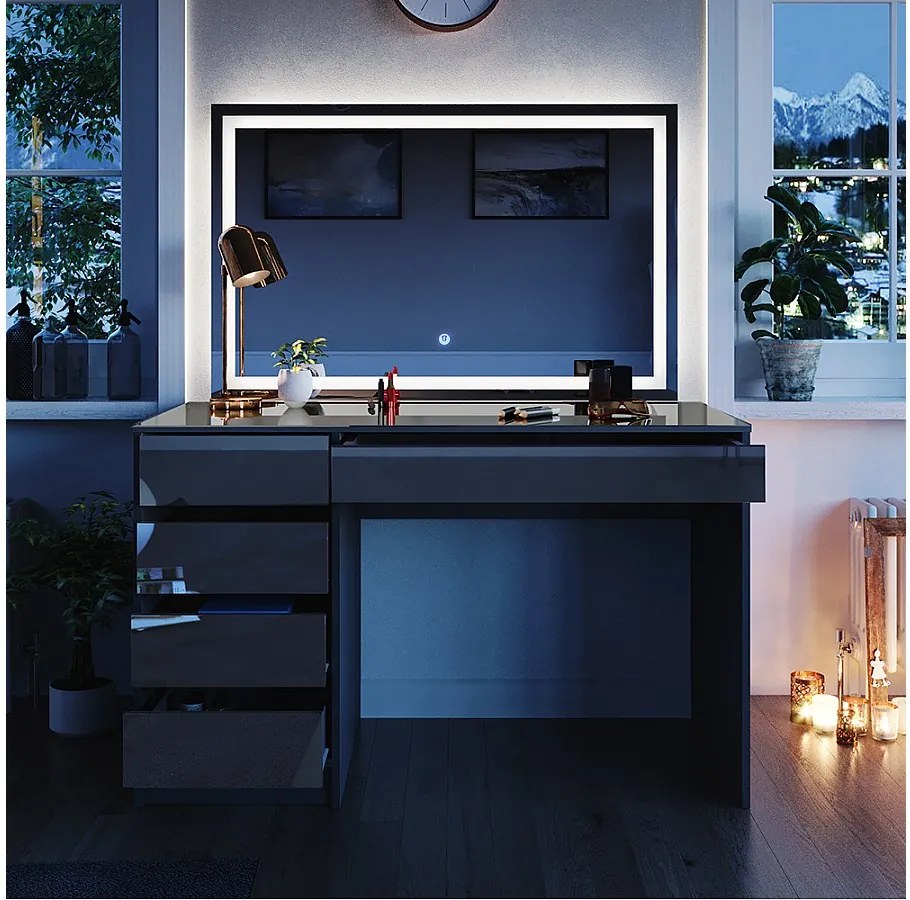 Stół Madalitional antracyt 120x55x75 sherry