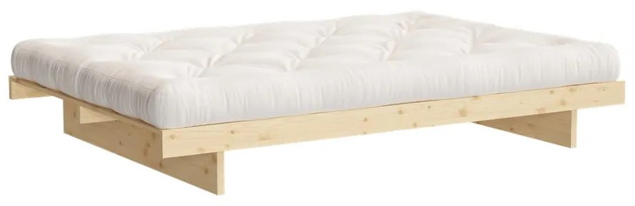 Naturalne łóżko z litego drewna sosnowego ze stelażem 120x200 cm Kanso – Karup Design