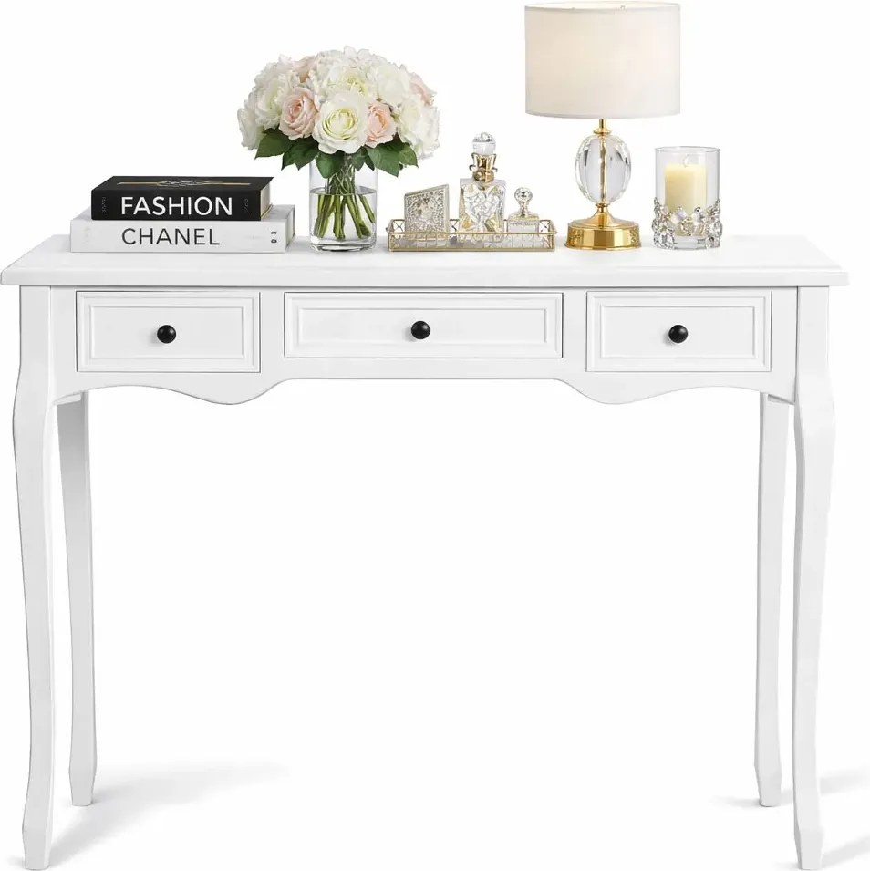 Biała konsola z 3 szufladami A7-S78