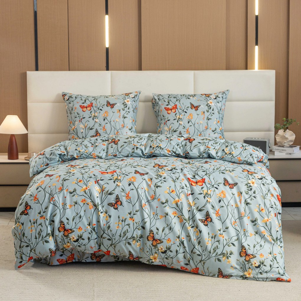 PrzytulneMieszkanie.pl PrzytulneMieszkanie.pl Pościel z mikrofibry MONARCH WINGS jasnoniebieskie Rozmiar pościeli: 70 x 90 cm | 140 x 200 cm