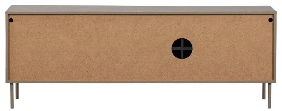 Szarobrązowa szafka pod TV z litego drewna sosnowego 154x56x44 cm Gunnar – WOOOD